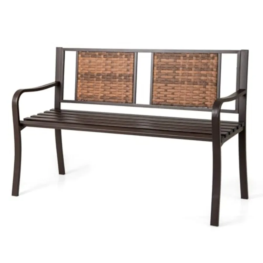 Outdoor Furniture Heavy Duty - Banco para exteriores con respaldo de