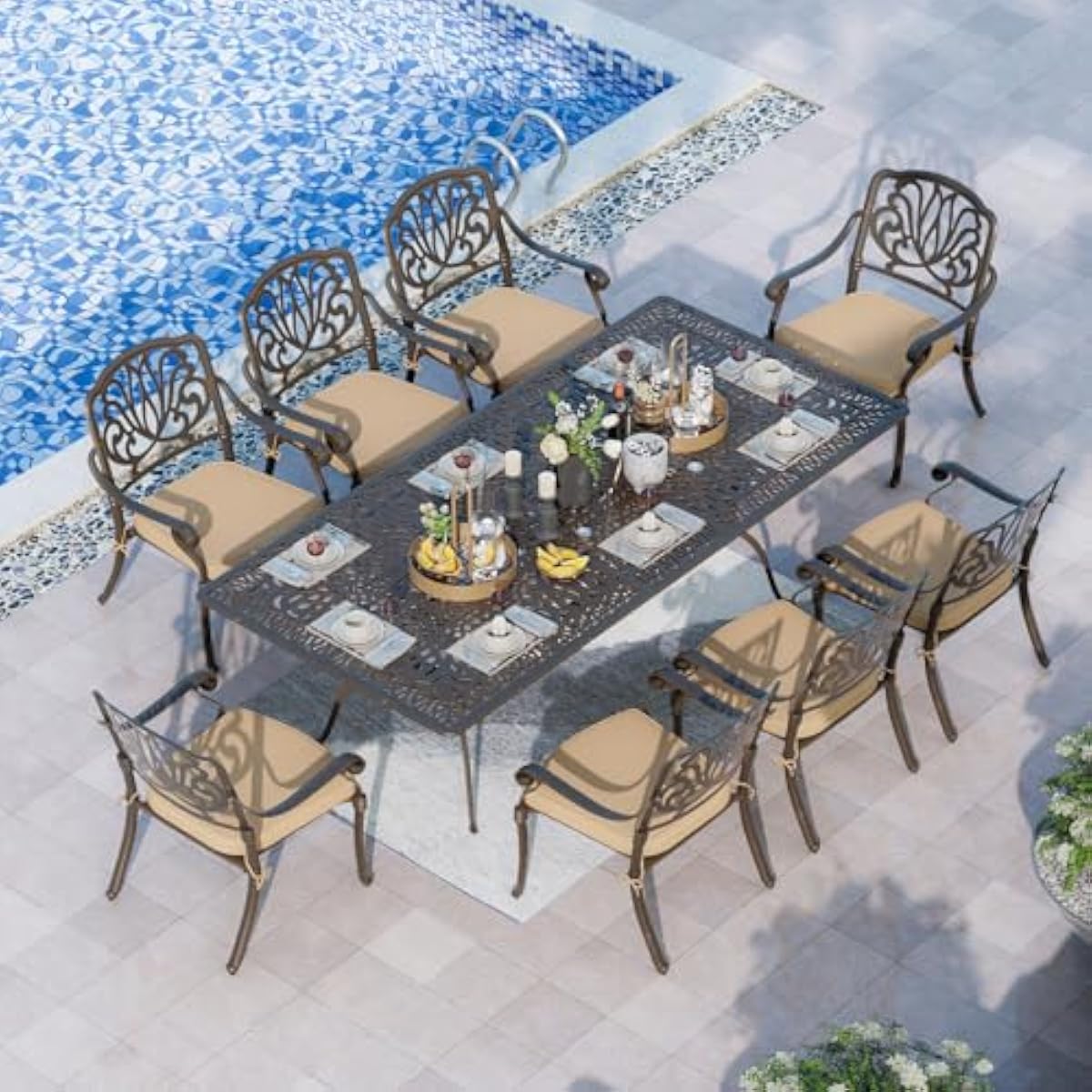 Outdoor Furniture Plus - Conjunto de comedor moderno para exteriores