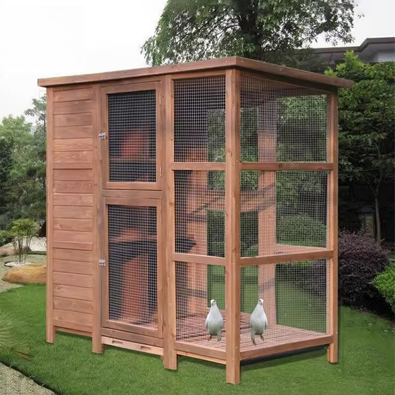 Outdoor Furniture Easy To Clean - Jaula de Madera Grande para Pájaros,