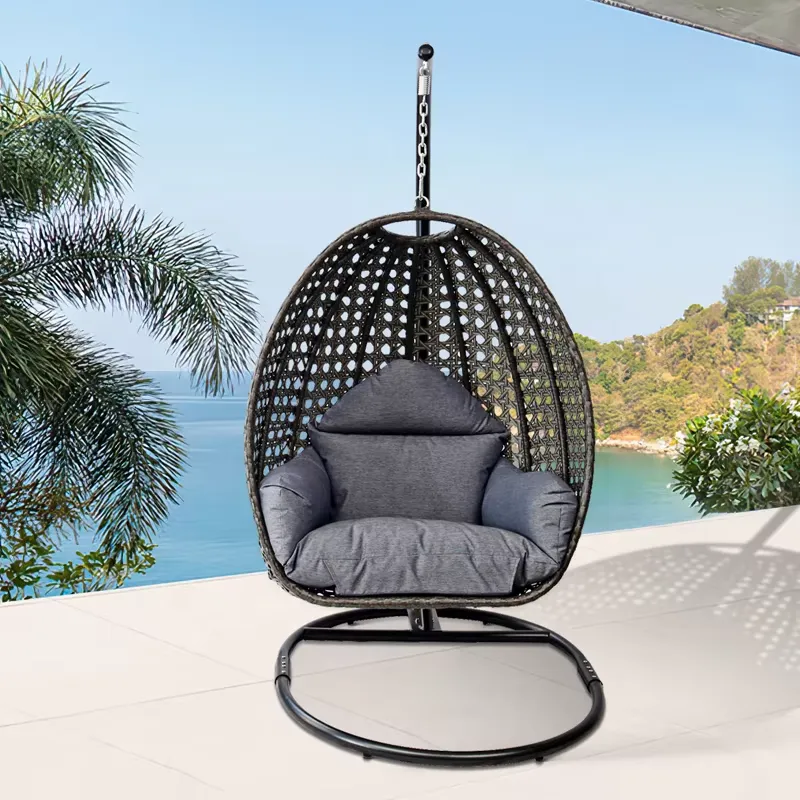 Garden Swing Chair - Sillón Colgante de Mimbre con Forma