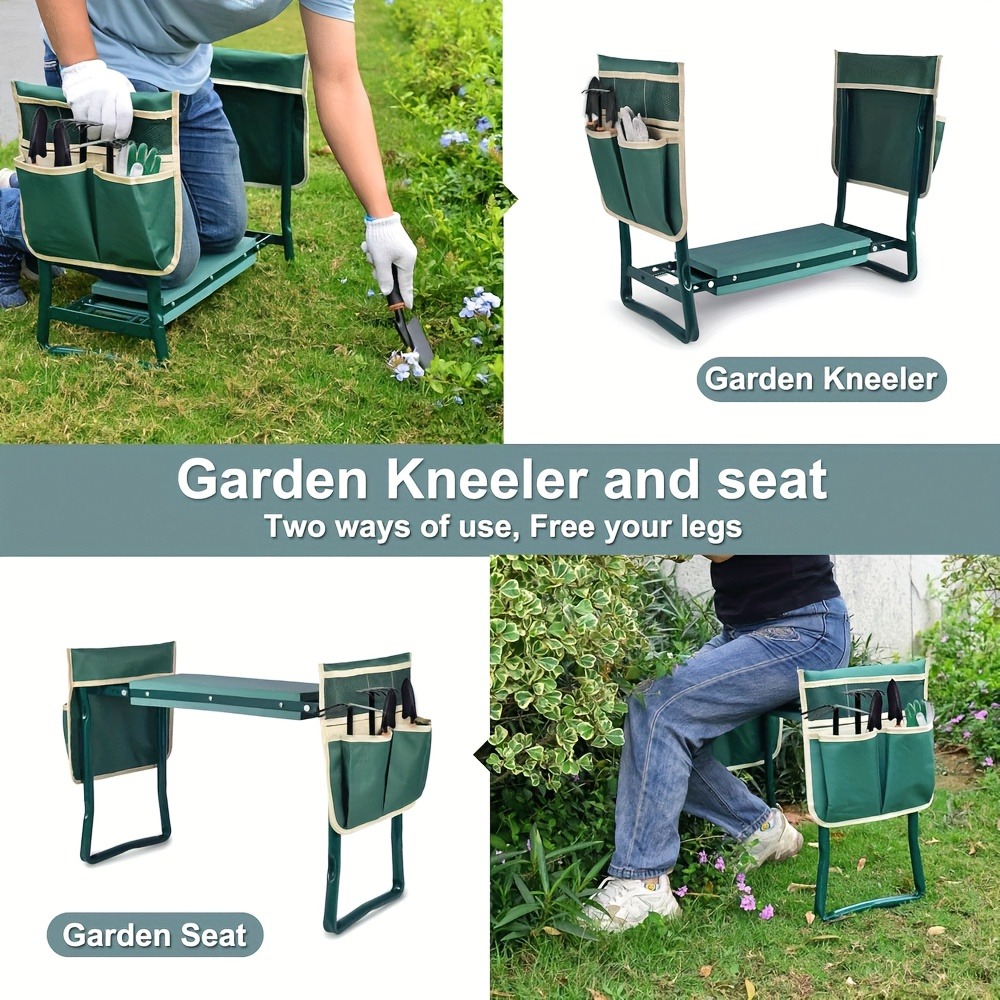 Outdoor Furniture Durable - Taburete plegable para arrodillarse de jardín