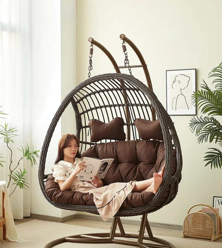 Garden Swing Chair - Silla Colgante de Ratán, Columpio para