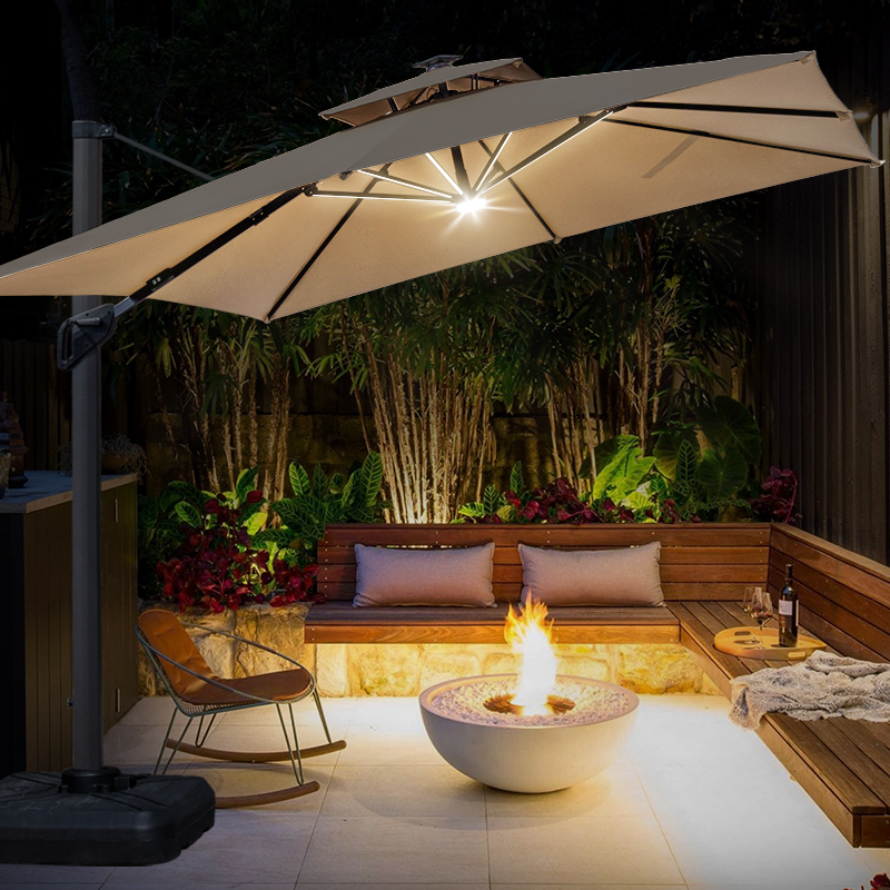 Outdoor Furniture Heavy Duty - Paraguas de luz solar voladizo de