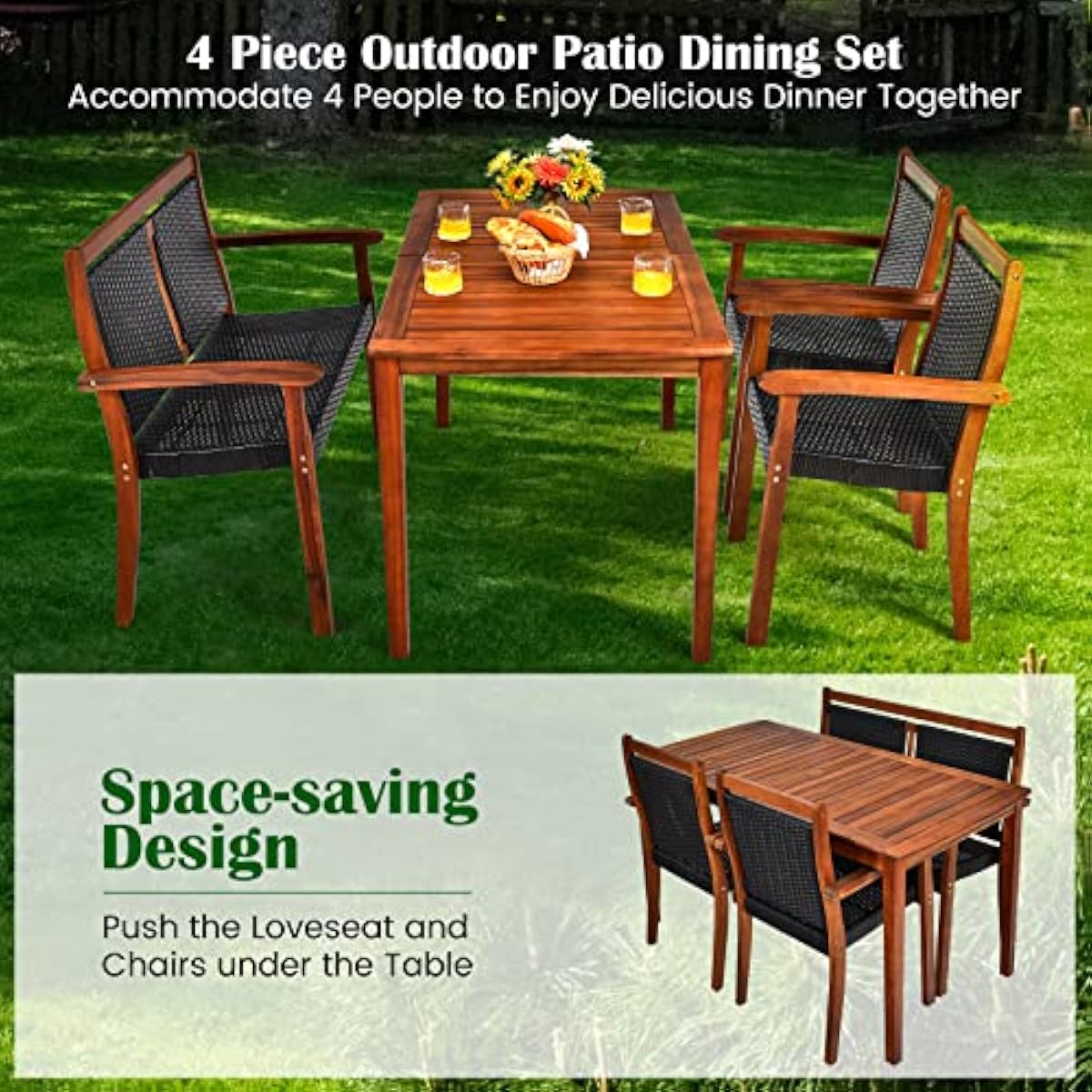 Conjunto de comedor moderno pa - Outdoor Furniture Plus reseña y precio