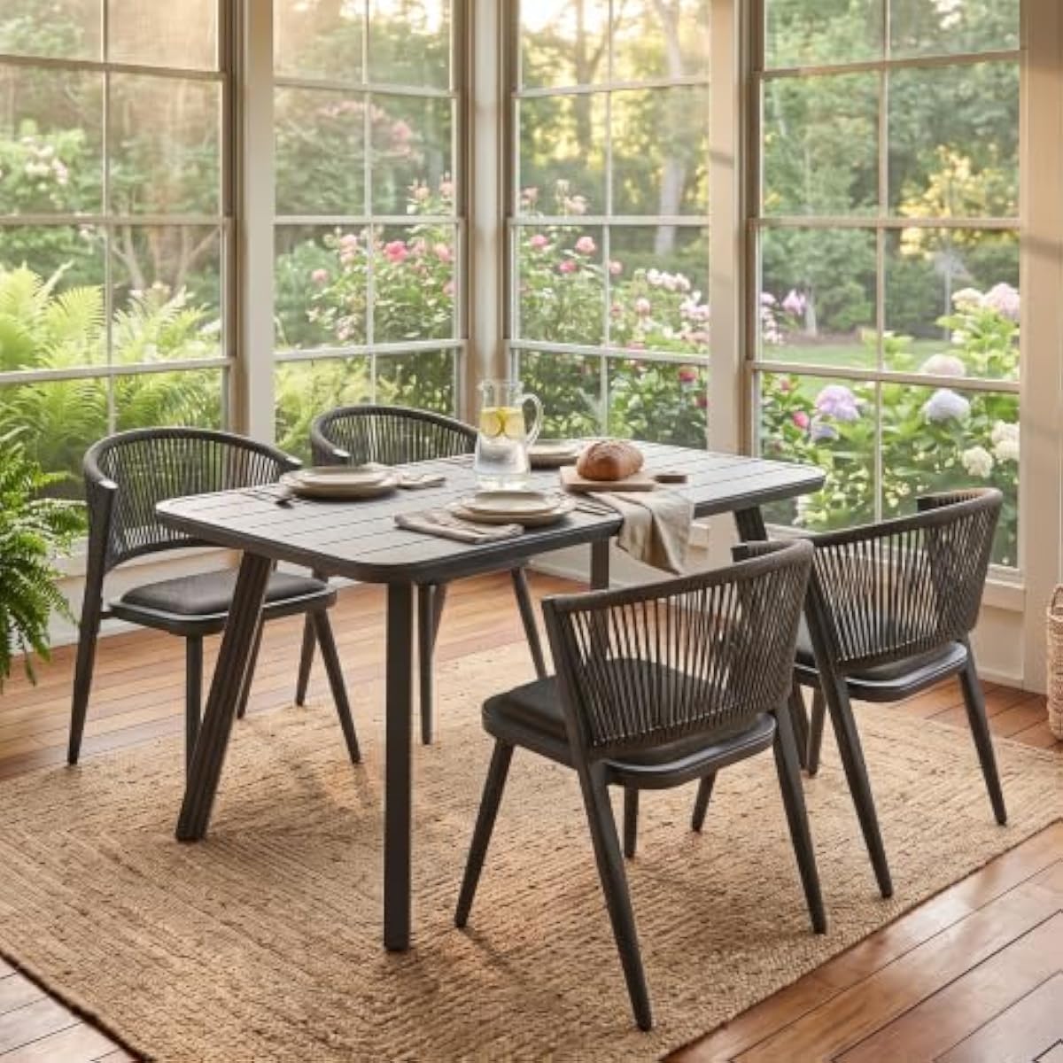 Juego de comedor moderno de al - Outdoor Furniture Plus reseña y precio