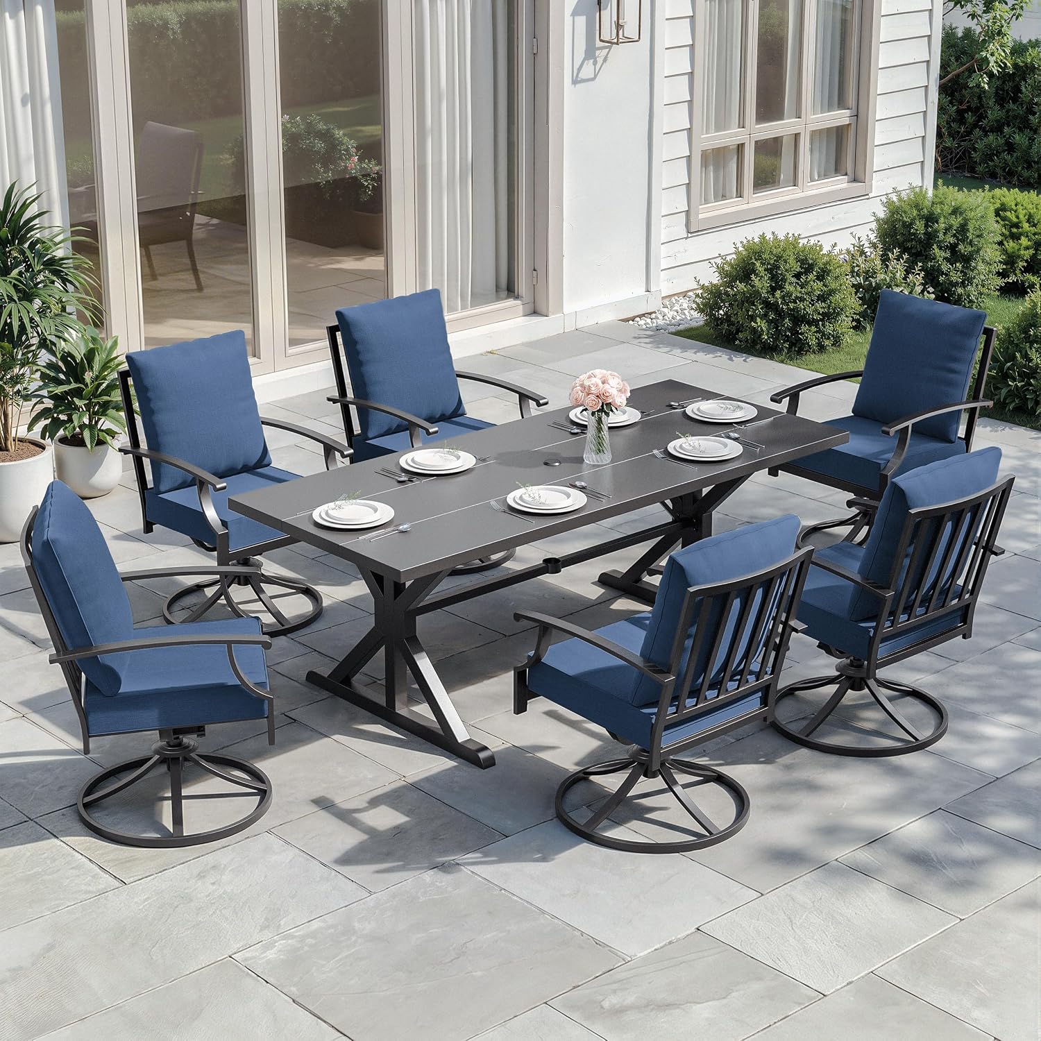 Juego de Comedor de Metal para - Outdoor Furniture Plus reseña y precio