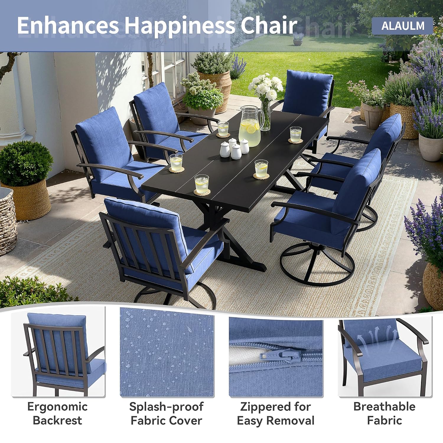 Juego de Comedor de Metal para - Outdoor Furniture Plus reseña y precio