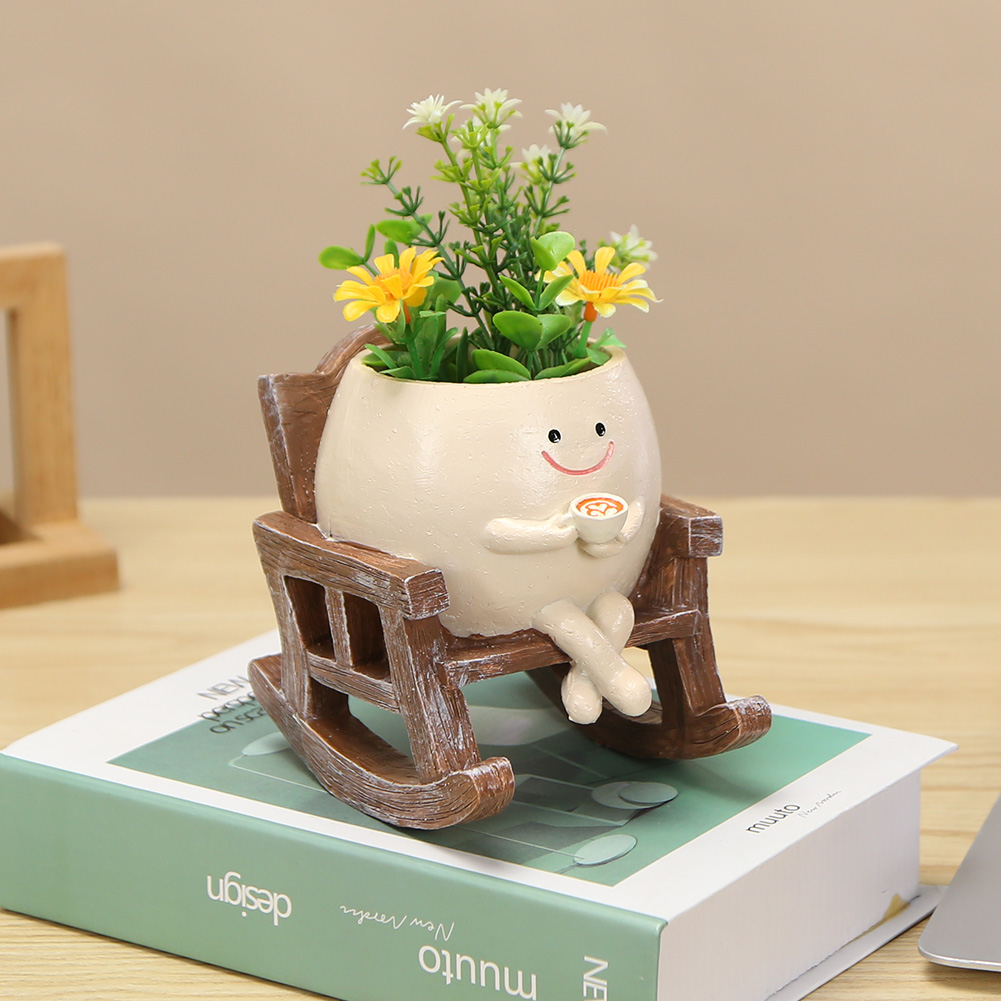 Maceta con cara sonriente para - Garden Swing Chair reseña y precio