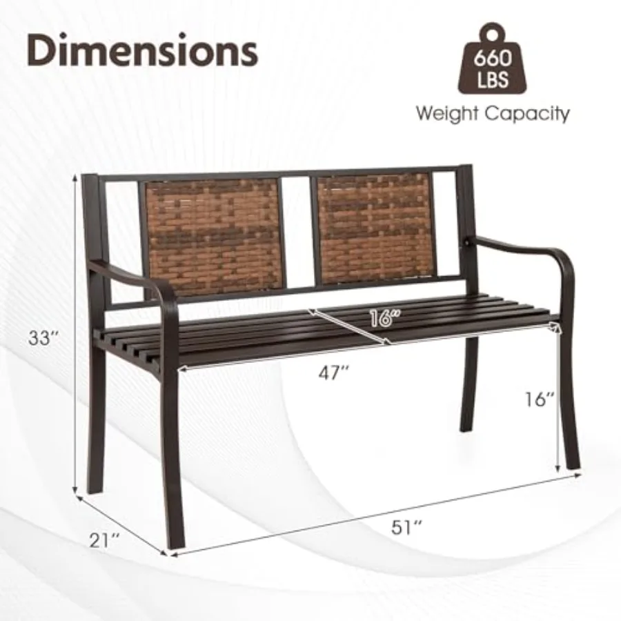 Banco para exteriores con resp - Outdoor Furniture Heavy Duty reseña y precio