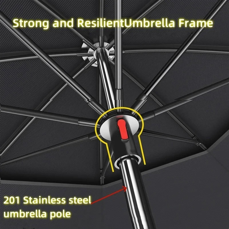 Paraguas de pesca de doble cap - Parasol Umbrella Large reseña y precio