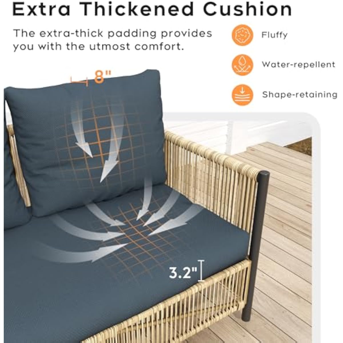 Conjunto de Mimbre Bohemio par - Outdoor Furniture Plus reseña y precio