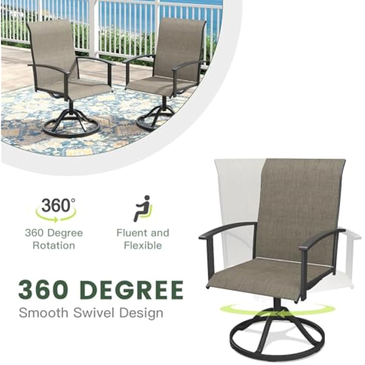 Juego de comedor moderno de 5  - Outdoor Furniture Plus reseña y precio