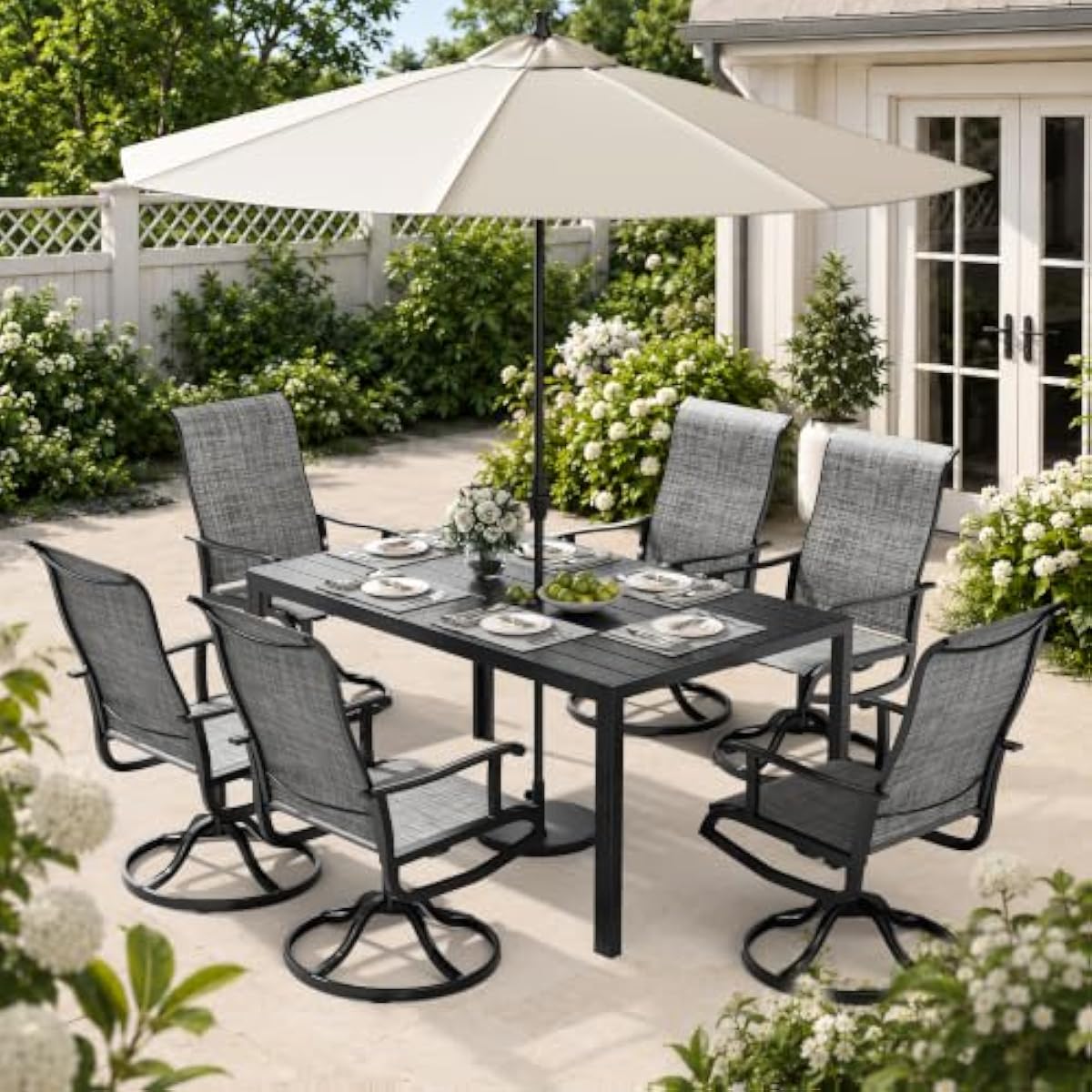 Conjunto de Patio Rectangular  - Outdoor Furniture Plus reseña y precio