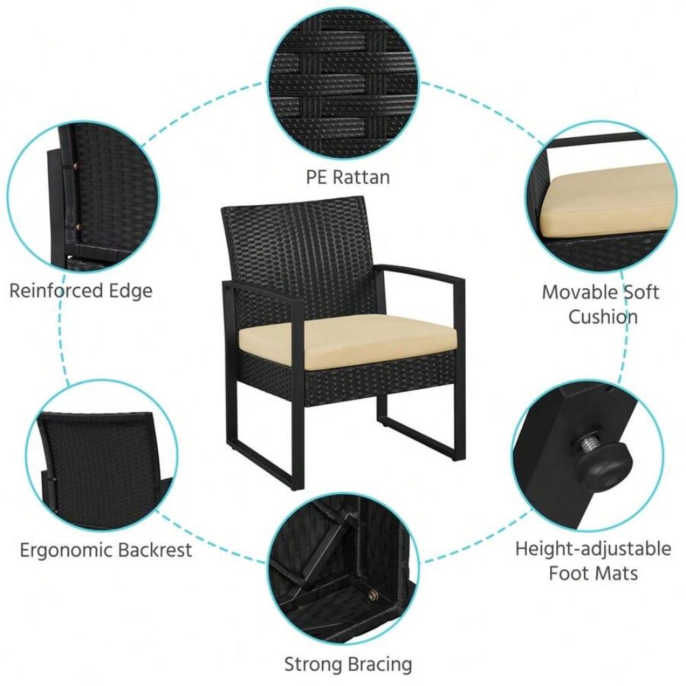Conjunto de muebles de mimbre  - Outdoor Furniture Durable reseña y precio