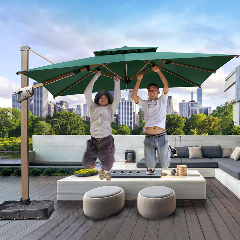 Paraguas de luz solar voladizo - Outdoor Furniture Heavy Duty reseña y precio