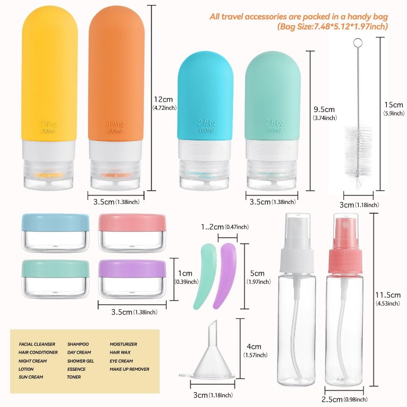 Juego de botellas de viaje a p - Outdoor Furniture In reseña y precio