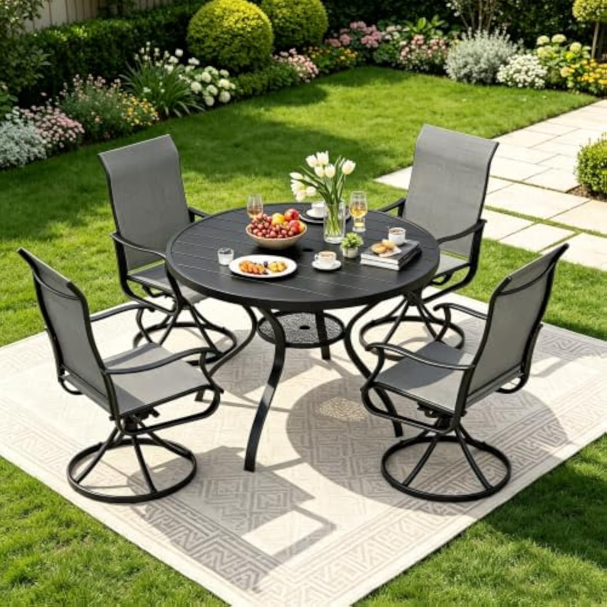 Juego de comedor moderno para  - Outdoor Furniture Plus reseña y precio